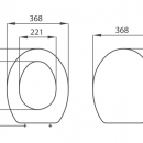 SEDILE WC SOLID UNIVERSALE TERMOINDURENTE KG3,4 CERNIERE OTTONE