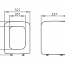 SEDILE WC CONCA DEDICATO (CONCA) TERMOINDURENTE KG 2,3 CERNIERE INOX