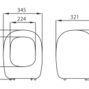 SEDILE WC THESIS SLIM DEDICATO TERMOINDURENTE KG 2,1 CERNIERE INOX