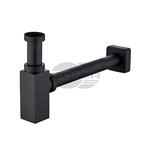 SIFONE ARREDO NERO OPACO 1"1/4QUADRO