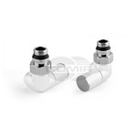 KIT VALVOLE ARREDO AD ANGOLO APM 1/2 MANUALI DX E SX BIANCO-CROMO LUCIDO